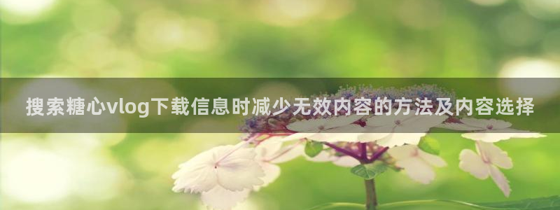 糖心vlog在线免费看:搜索糖心vlog下载信息时减少无效内容的方法及内容选择