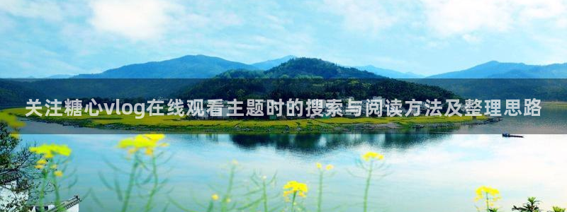 糖心视频vlog:关注糖心vlog在线观看主题时的搜索与阅读方法及整理思路